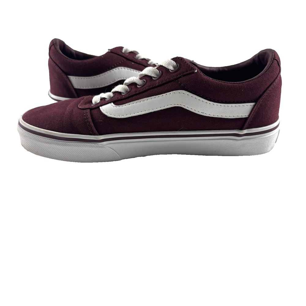 Vans Old Skool Women Size‎ 6 Maroon White Athletic Casual Shoes Sneakers 500714